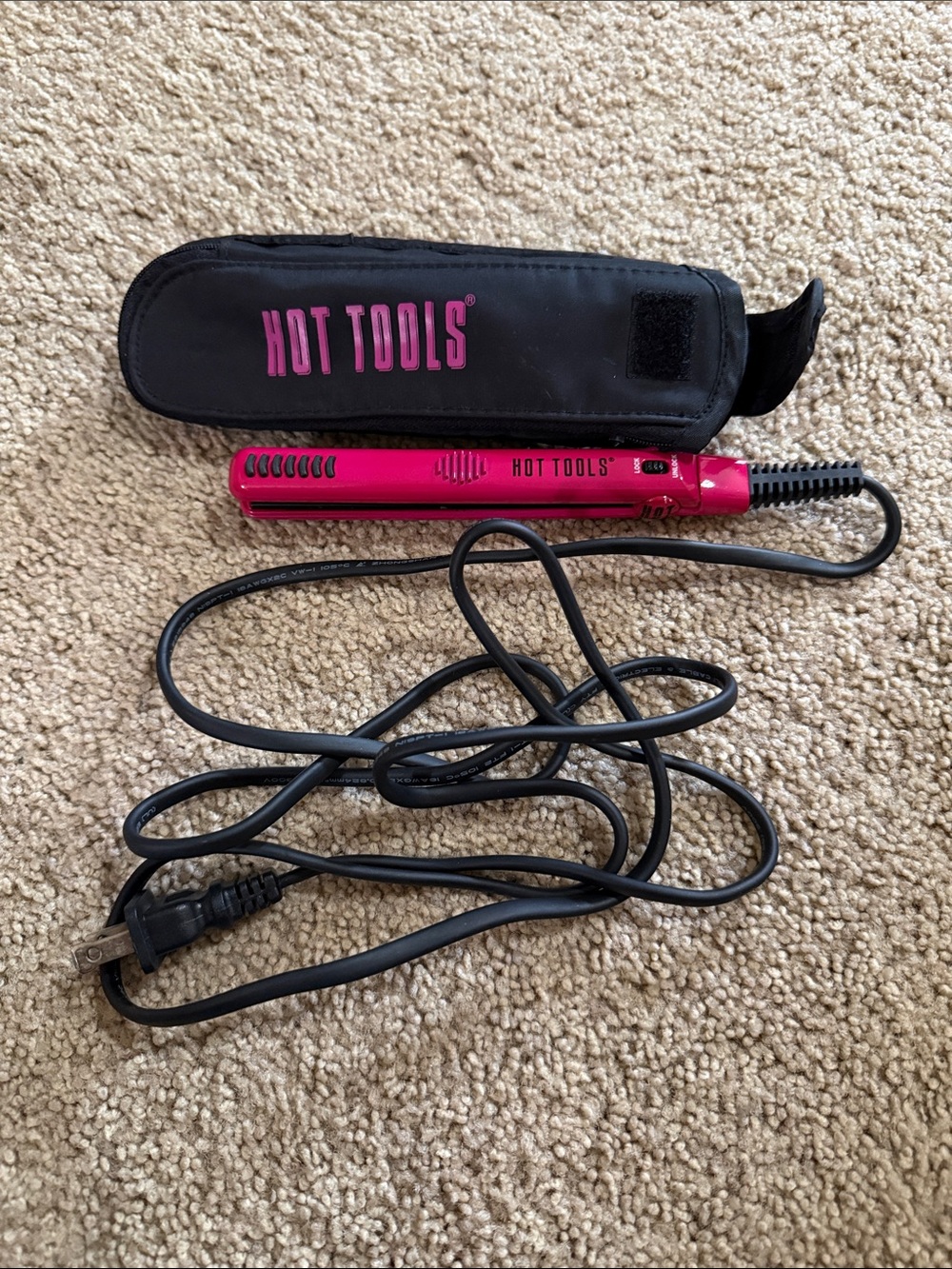 Hot Tools - Pink - Mini Flat Iron Hair Straightener
